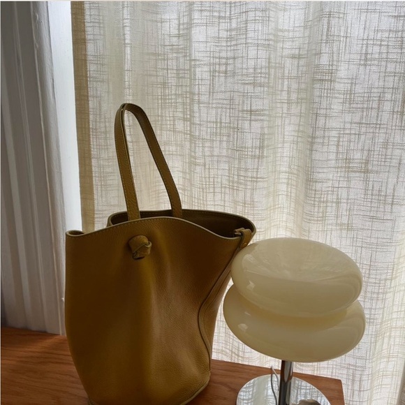 Yellow Leather Bucket Bag
